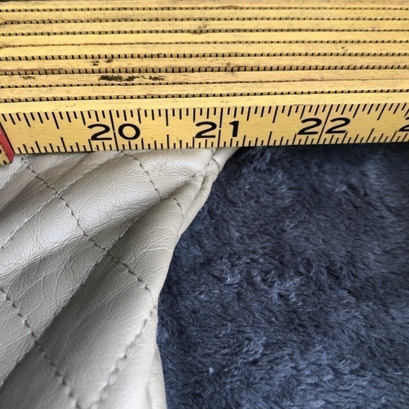 𝅺GEORGE‎ Faux Leather Biker Jacket Beige Tan Size L 12-14 - Picture 9 of 10